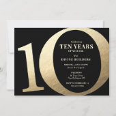 Party zum 10. Jahrestag Einladung (Vorderseite)