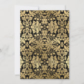 Party zum 10. Jubiläum - Gold Black Einladung (Rückseite)