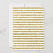 Party zum 15. Geburtstag der Hochzeit - Gold White Einladung (Rückseite)