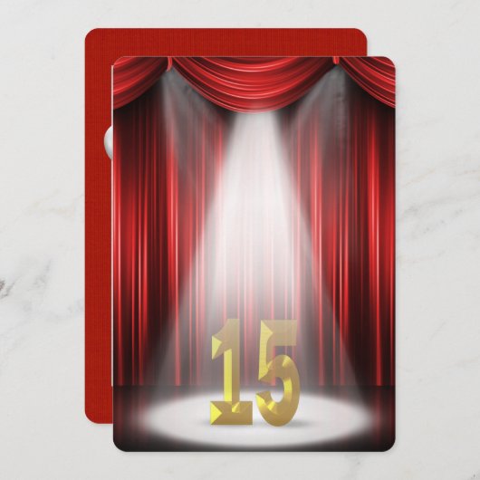 Party zum 15. Hochzeitstag Einladung (Vorne/Hinten)