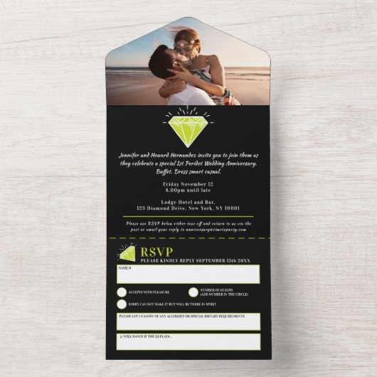 Party zum 1. all in one einladung (Innen Boden)