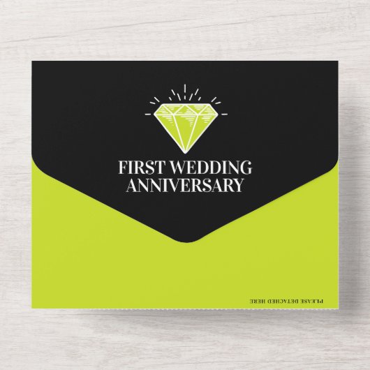 Party zum 1. all in one einladung (Rückseite)