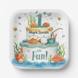 Party zum 1. Geburtstag mit Cake Design Pappteller