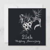 Party zum 25. Hochzeitstag Einladung (Vorderseite)