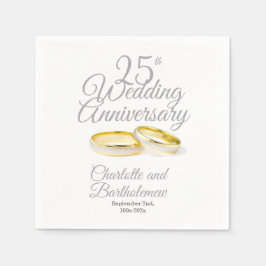 Party zum 25. Hochzeitstag Serviette