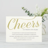 Party zum 25-jährigen Hochzeitstag Einladung (Stehend Vorderseite)