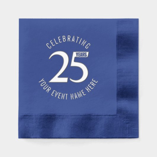 Party zum 25-jährigen Jubiläum Servietten Mit Folie (Vorderseite)