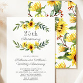 Party zum 25. Jubiläum der Sonnenblume Einladung