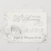 Party zum 25. Jubiläum - UAWG-Antwortkarten RSVP Karte (Vorne/Hinten)