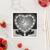 Party zum 25. Mal zum Hochzeitstag Serviette (Beispiel)