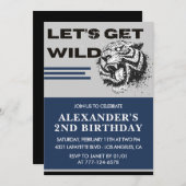 Party zum 2. Geburtstag - Wild machen Einladung (Vorne/Hinten)