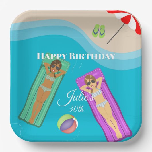 Party zum 30. Geburtstag Pappteller (Vorderseite)