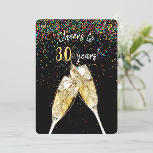 Party zum 30. Hochzeitstag Einladung (Stehend Vorderseite)