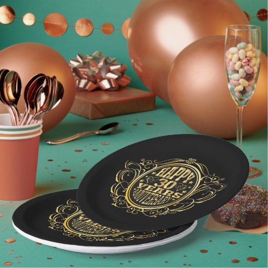 Party zum 30. Jubiläum Pappteller (Multi)