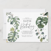 Party zum 30. Jubiläum: Wasserfarbenfolien Save The Date (Rückseite)