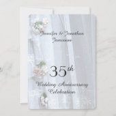 Party zum 35. Hochzeitstag, Vintage Spitze Einladung (Vorderseite)