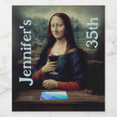 Party zum 35. Mal Weinetikett (Einzelnes Label)