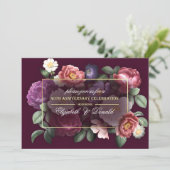 Party zum 40. Hochzeitstag Vintag Einladung (Stehend Vorderseite)