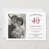 Party zum 40-jährigen Foto Einladung (Vorderseite)