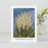 Party zum 40. Jubiläum Blüte Yucca Einladung (Stehend Vorderseite)