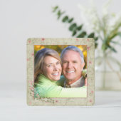 Party zum 40. Jubiläum mit Foto Einladung (Stehend Vorderseite)