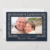 Party zum 45. Hochzeitstag | Benutzerdefiniertes F Einladung (Vorderseite)