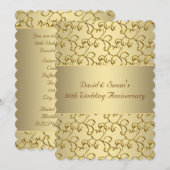 Party zum 50. Hochzeitstag Einladung (Vorne/Hinten)