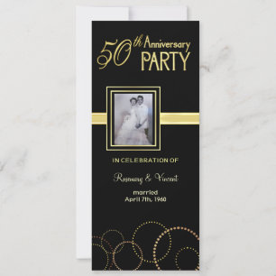 Party zum 50. Hochzeitstag - Foto optional Einladung