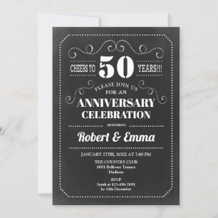 Party zum 50. Hochzeitstag - Halbpension Einladung