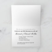 Party zum 50. Jahrestag (Chaucer/Schwarz & Weiß) Einladung (Innenseite)