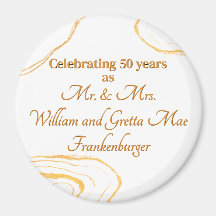 Party zum 50. Jahrestag der Hochzeit Gold und Weiß