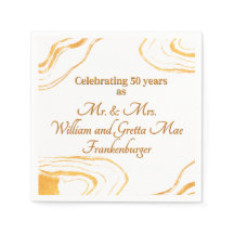 Party zum 50. Jahrestag der Hochzeit Gold und Weiß