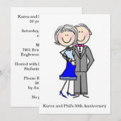 Party zum 50. Jahrestag Einladung (Vorne/Hinten)