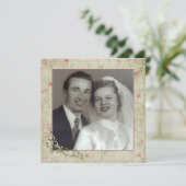 Party zum 50. Jahrestag mit Foto Einladung (Stehend Vorderseite)