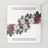 Party zum 50. Jahrestag - Platzkarte (Außenseite Aufgefaltet)