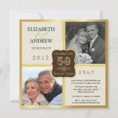 Party zum 50. Jahrestag Vintag 2 Foto Einladungen (Vorderseite)
