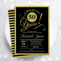 Party zum 50. Jubiläum - Gold Black