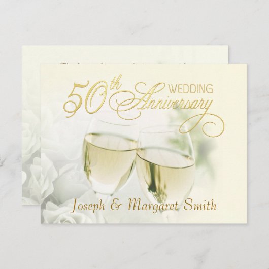 Party zum 50. Jubiläum - Karten für die Reaktion v (Vorne/Hinten)