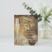 Party zum 50. Jubiläum - UAWG-Antwortkarten RSVP Karte (Stehend Vorderseite)