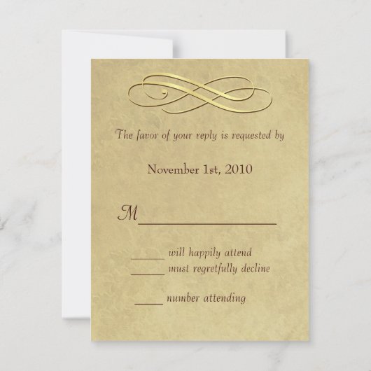 Party zum 50. Jubiläum - UAWG-Antwortkarten RSVP Karte (Rückseite)