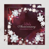 Party zum 50. Winter Hochzeit Einladung (Vorne/Hinten)