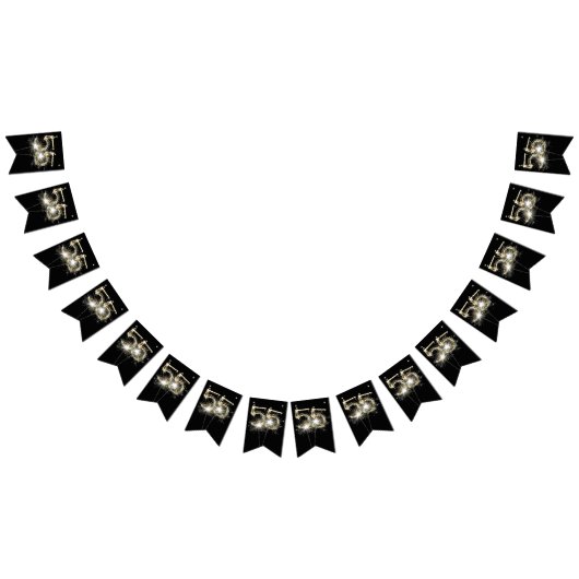 Party zum 55. Geburtstag oder Jahrestag Wimpelkette (Alle)