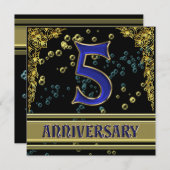 Party zum 5. Jahrestag Einladung (Vorne/Hinten)