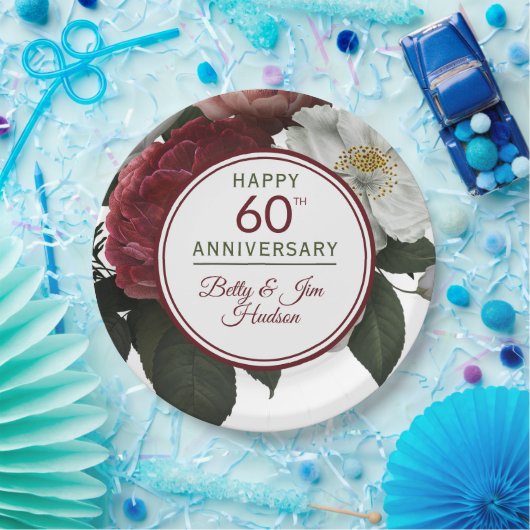 Party zum 60. Jubiläum - Papierplatte Pappteller (Party)