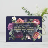 Party zum 65. Hochzeitstag Vintag Einladung (Stehend Vorderseite)