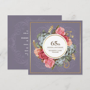Party zum 65. Hochzeitstag Vintag Einladung
