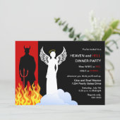 Party zum Abendessen Einladung (Stehend Vorderseite)