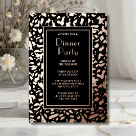 Party zum Abendessen Einladung Künstlerisch Schwar