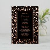 Party zum Abendessen Einladung Künstlerisch Schwar (Stehend vorne)