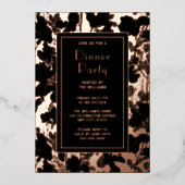 Party zum Abendessen Einladung Künstlerisches Schw (Vorderseite)